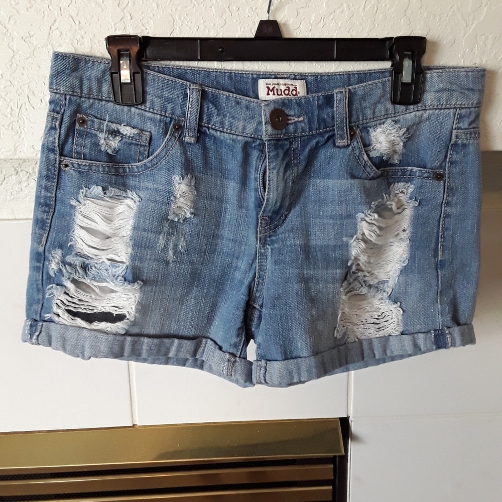 Mudd Distressed jean shorts